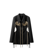Colorblock Cut Out Blazer