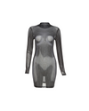 Serving Body Long Sleeve Mesh Dress