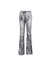 Denim Graphic Print Flare Pant