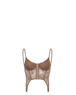 Sheer Lace Bustier Top