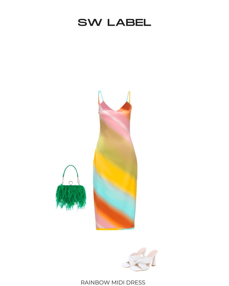 Rainbow Midi Dress