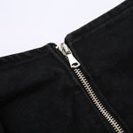 Buckle Denim Tube Top