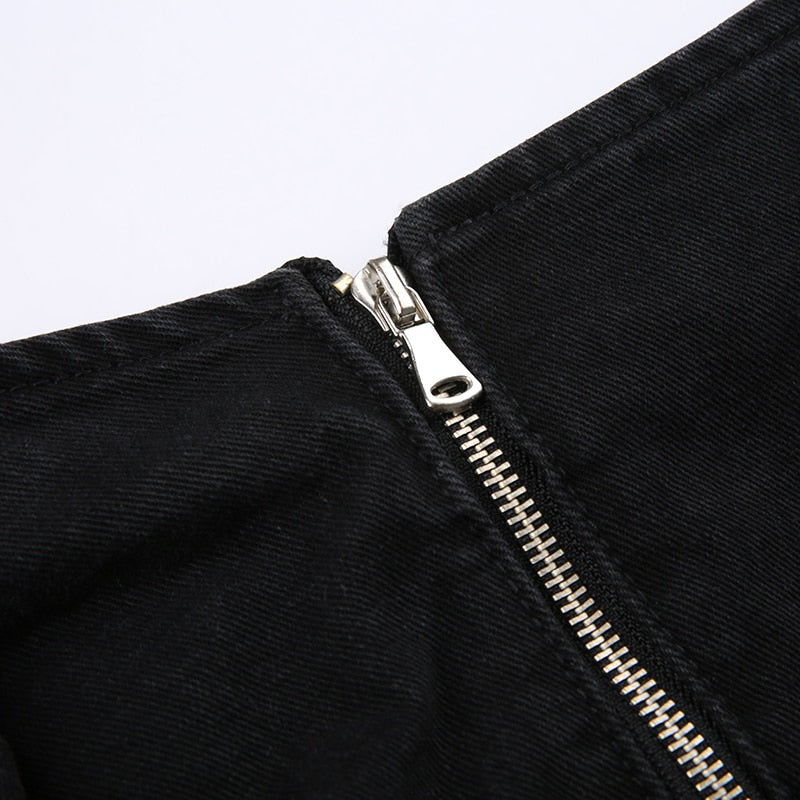 Buckle Denim Tube Top