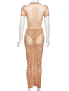 Bare Mesh Skirt Set