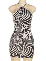 Geometric Striped Print Mini