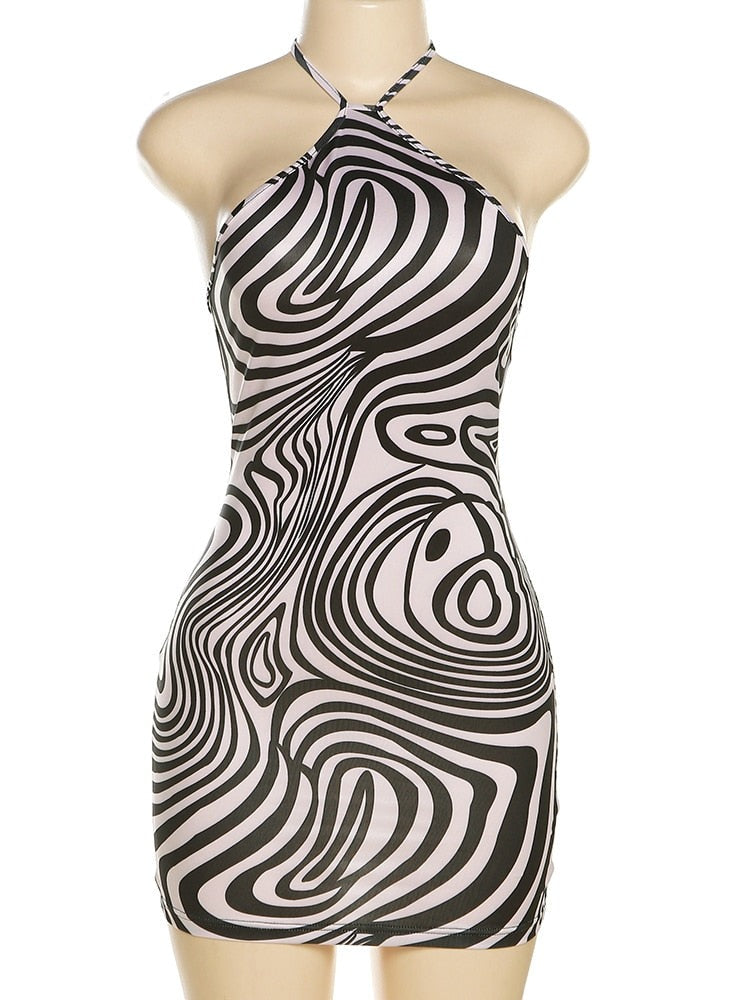 Geometric Striped Print Mini
