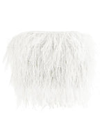 Strapless Feathered Crop Top