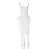 White Ribbon Midi Dress