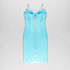 Turquoise Faux Leather Midi