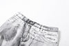Denim Graphic Print Flare Pant