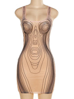 Serving Body Mesh Mini Dress