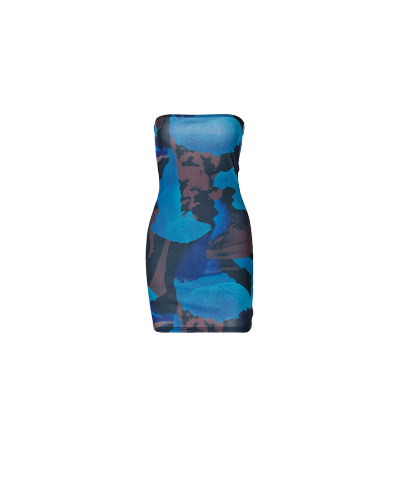 Strapless Abstract Mini