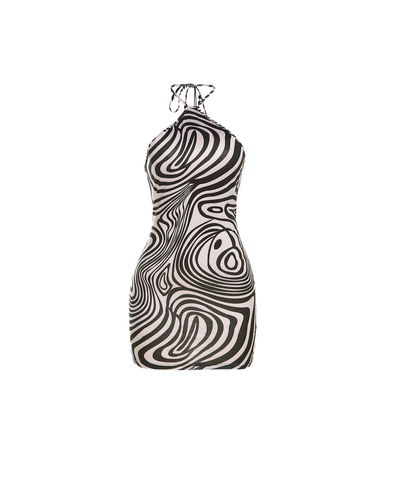 Geometric Striped Print Mini