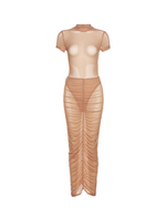 Bare Mesh Skirt Set