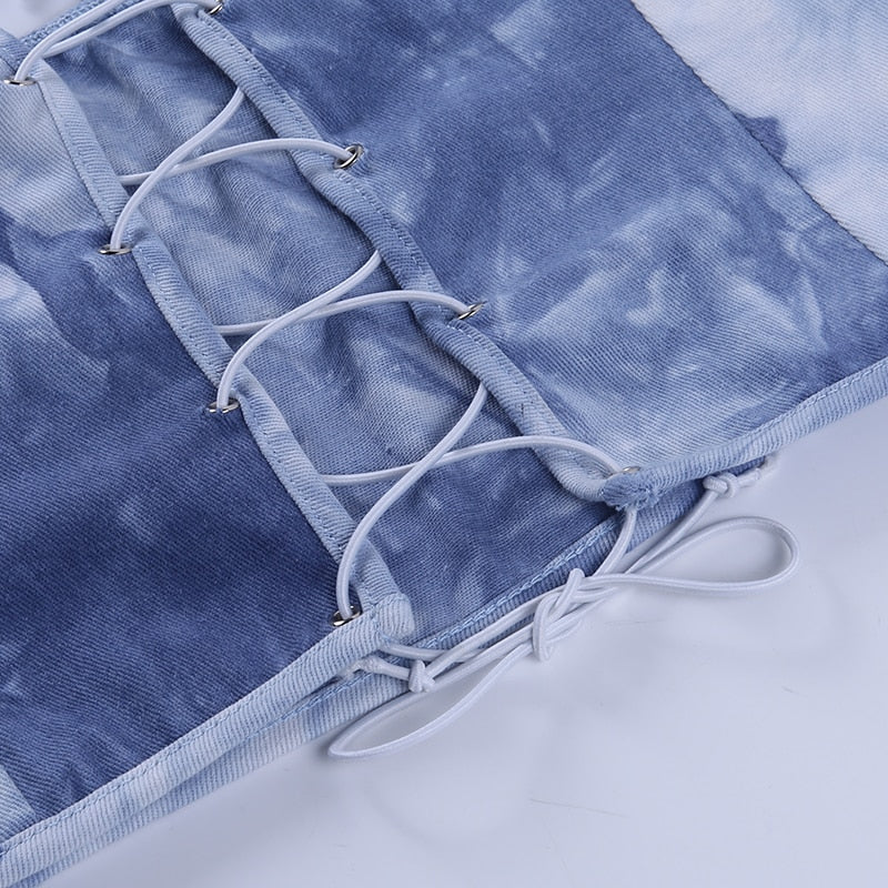 The Dip Dye Lace Up Top