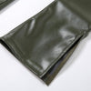 The Faux Leather Split Hem Pant