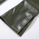 The Faux Leather Split Hem Pant