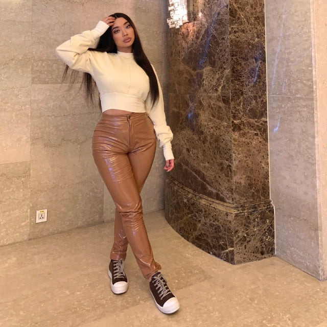 The Yaz Faux Leather Pant