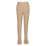The Faux Leather Split Hem Pant