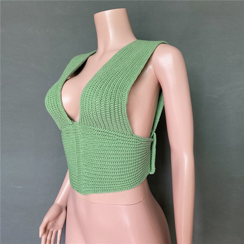 The Knitted Wrap Top