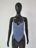 Crystal Rhinestone Halter Tank Top