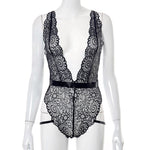 Deep V Lace Bodysuit
