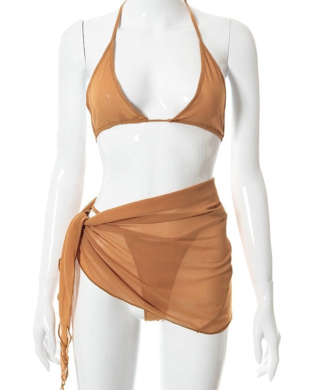 Sheer Mesh Poolside Bikini Set