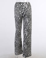 Zebra Print Wide Leg Pant