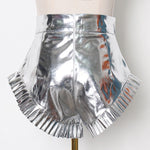 The Metallic Ruffle Shorts