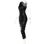 Ruched One Shoulder Dress