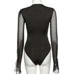 Mesh Patchwork Bodysuit
