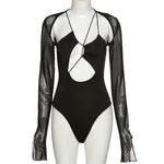 Mesh Patchwork Bodysuit