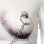 O-Neck Print Crop T-Shirt