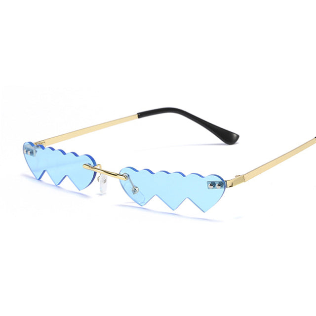 Heart Lens Rimless Sunglasses