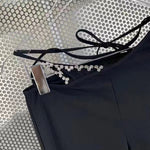 Rhinestone V-Tie Trouser