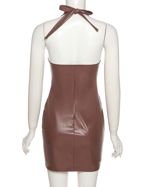 Evie Faux Leather Mini Dress
