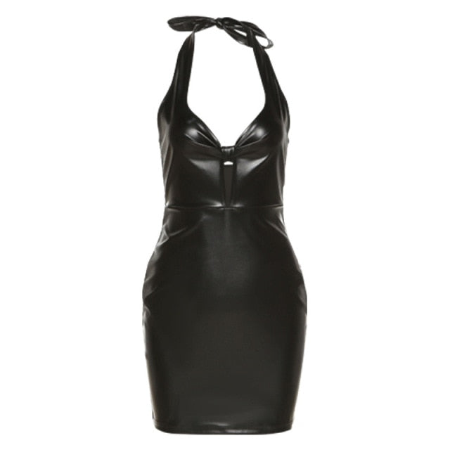 Evie Faux Leather Mini Dress