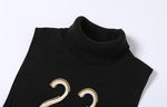Letter Embroidery Y2K Tank Top - Black