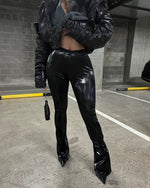 The Faux Patent Leather Pant