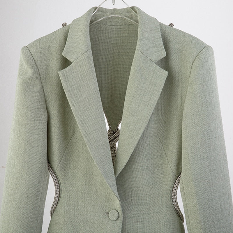 Backless Diamante Blazer