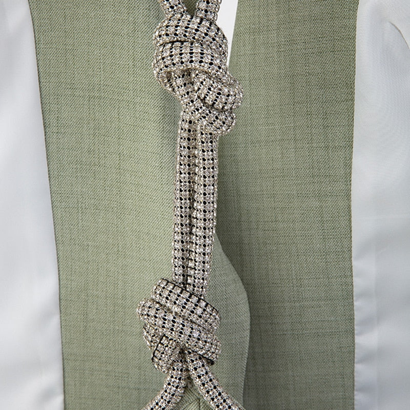 Backless Diamante Blazer