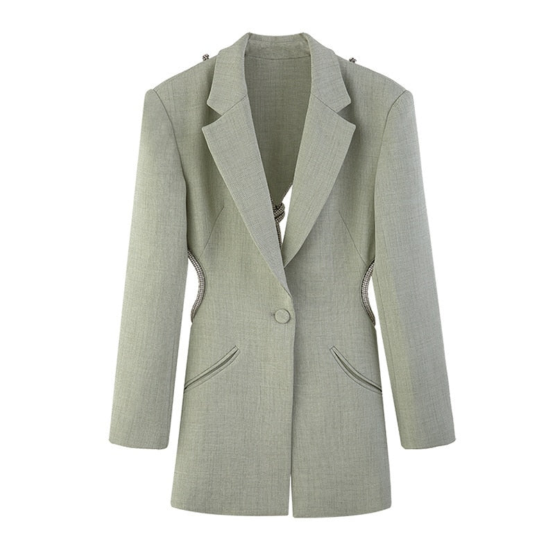 Backless Diamante Blazer