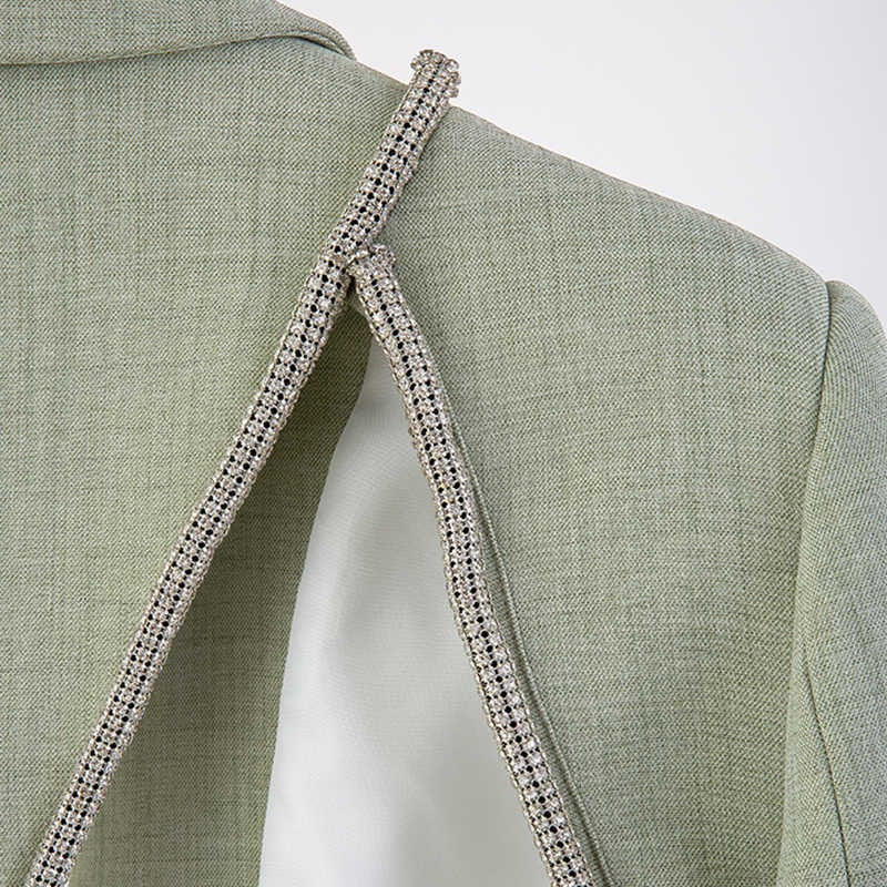 Backless Diamante Blazer
