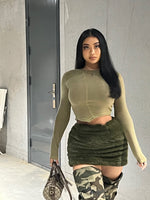 Faux Fur Mini Skirt