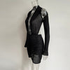 Deep V-Neck Mesh Mini