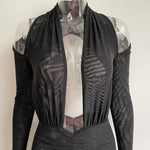 Deep V-Neck Mesh Mini
