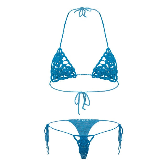 Floral Handmade Crochet Lingerie Set