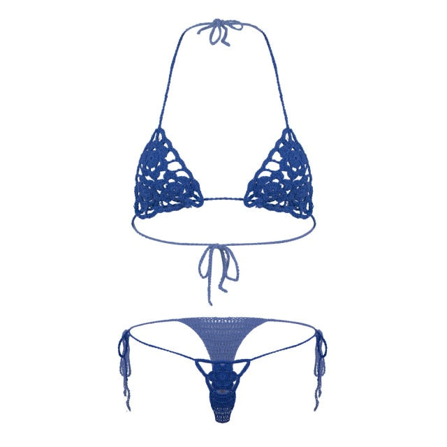 Floral Handmade Crochet Lingerie Set