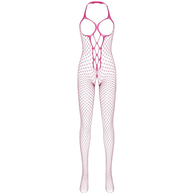 Fishnet Halter Body Stocking