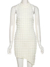 Mock Neck Stacked Mini - Cream